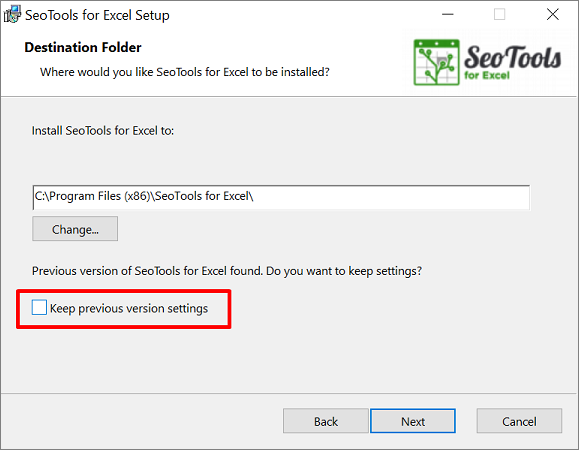 Upgrading Seotools for Excel