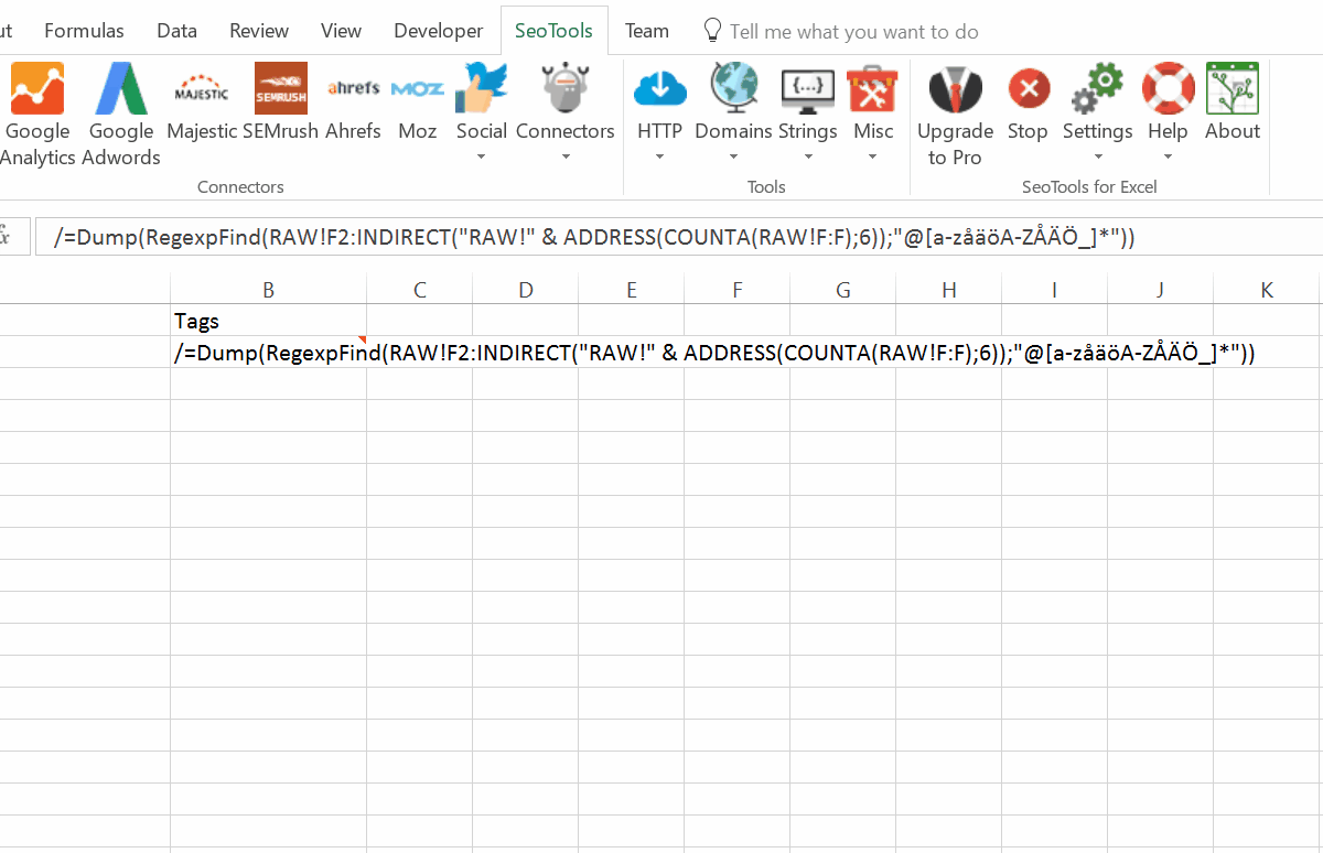 How to work with arrays in Excel