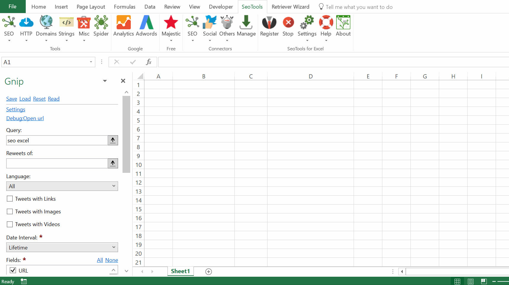 Data results output in Excel