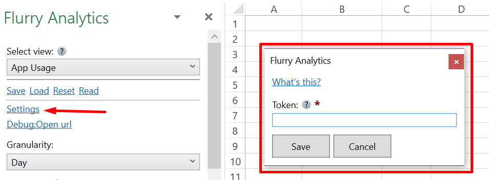 Paste credentials in Excel